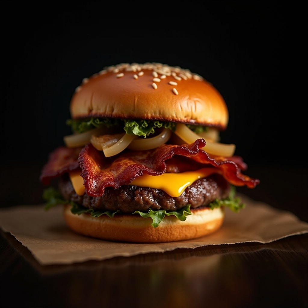 Burger z bekonem SMASZ